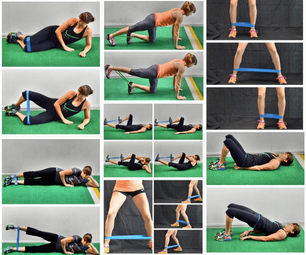 A set of exercises for morning exercises using a fitness belt